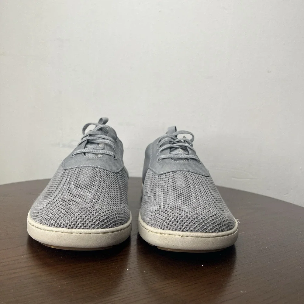 Olukai 'Nohea Moku Shoes Men's 9.5 Gray‎ Textile Comfort Slip On Boat Sneaker